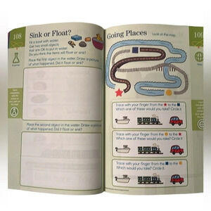 Kindergarten ready book and Summer Workbook.